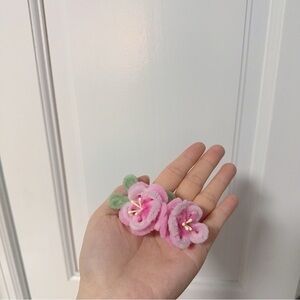 Floral Pink Hair Clip